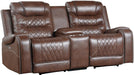 Putnam Power Double Reclining Loveseat in Brown 9405BR-2PW - Home Furniture And More (Brentwood, MD)