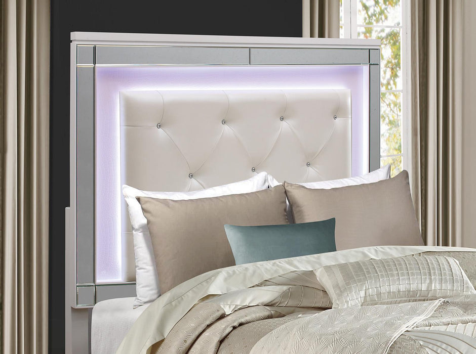Alonza Queen LED Panel Bed 1845LED-1 - Home Furniture And More (Brentwood, MD)