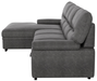 Michigan Sectional with Pull Out Bed and Left Chaise in Dark Gray 9407DG*2LC3R - Home Furniture And More (Brentwood, MD)