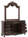 Deryn Park Mirror in Cherry 2243-6 - Home Furniture And More (Brentwood, MD)