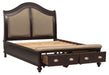 Marston Queen Sleigh Storage Bed in Dark Cherry 2615DC-1 - Home Furniture And More (Brentwood, MD)
