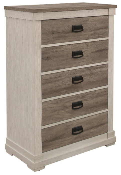 Arcadia Chest in White & Weathered Gray 1677-9 - Home Furniture And More (Brentwood, MD)