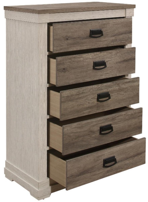 Arcadia Chest in White & Weathered Gray 1677-9 - Home Furniture And More (Brentwood, MD)