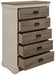 Arcadia Chest in White & Weathered Gray 1677-9 - Home Furniture And More (Brentwood, MD)
