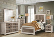 Arcadia Nightstand in White & Weathered Gray 1677-4 - Home Furniture And More (Brentwood, MD)