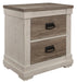 Arcadia Nightstand in White & Weathered Gray 1677-4 - Home Furniture And More (Brentwood, MD)