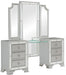 Avondale Vanity Dresser with Mirror in Silver 1646-15 - Home Furniture And More (Brentwood, MD)