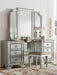 Avondale Vanity Dresser with Mirror in Silver 1646-15 - Home Furniture And More (Brentwood, MD)