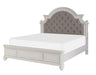 Baylesford Queen Upholstered Panel Bed in Antique White 1624W-1* - Home Furniture And More (Brentwood, MD)