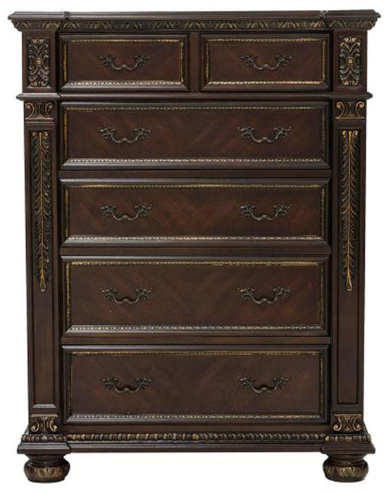 Catalonia 5 Drawer Chest in Cherry 1824-9 - Home Furniture And More (Brentwood, MD)