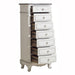 Cinderella 7 Drawer Tall Chest Antique White with Grey Rub-Through 1386NW-12 - Home Furniture And More (Brentwood, MD)