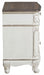 Cinderella Night Stand in Antique White with Grey Rub-Through 1386NW-4 - Home Furniture And More (Brentwood, MD)
