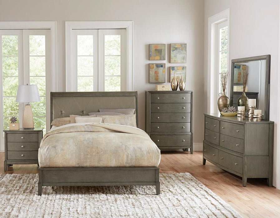 Cotterill Queen Upholstered Sleigh Bed in Gray 1730GY-1 - Home Furniture And More (Brentwood, MD)