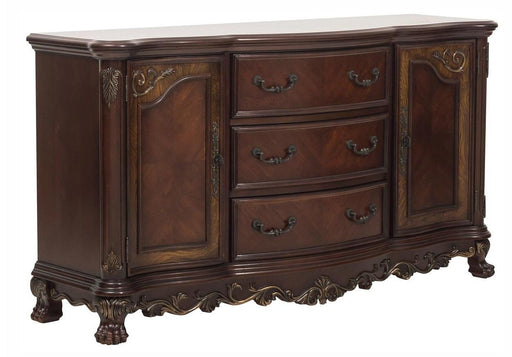 Deryn Park Buffet/Server in Dark Cherry 2243-55 - Home Furniture And More (Brentwood, MD)