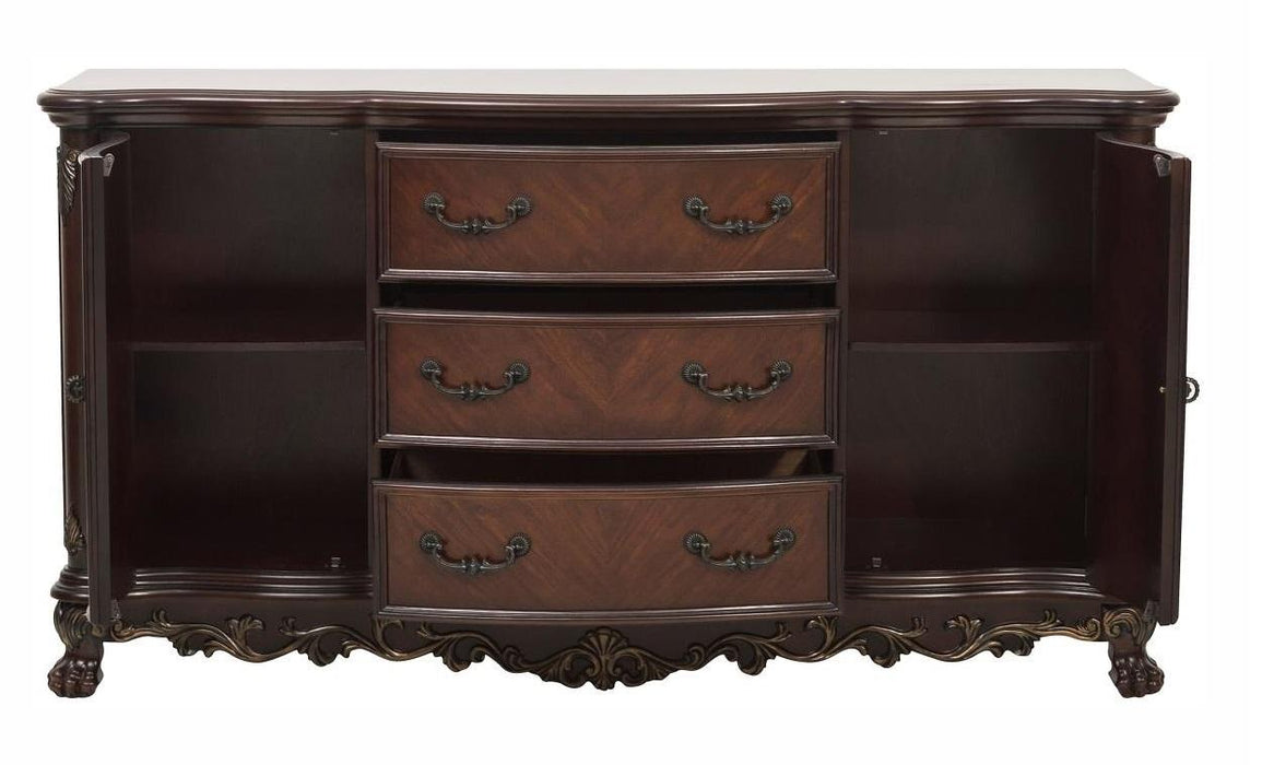 Deryn Park Buffet/Server in Dark Cherry 2243-55 - Home Furniture And More (Brentwood, MD)