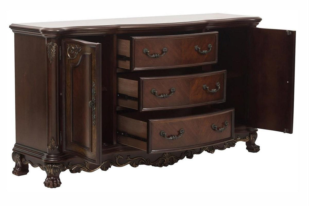 Deryn Park Buffet/Server in Dark Cherry 2243-55 - Home Furniture And More (Brentwood, MD)