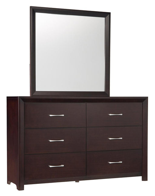 Edina Mirror in Espresso-Hinted Cherry 2145-6 - Home Furniture And More (Brentwood, MD)