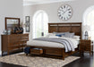 Frazier King Upholstered Storage Platform Bed in Dark Cherry 1649K-1EK* - Home Furniture And More (Brentwood, MD)