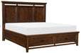 Frazier Queen Upholstered Storage Platform Bed in Dark Cherry 1649-1* - Home Furniture And More (Brentwood, MD)