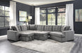 Logansport Left Side 2-Seater with Pull-out Ottoman and 1 Pillow in Gray 9401GRY-2L - Home Furniture And More (Brentwood, MD)