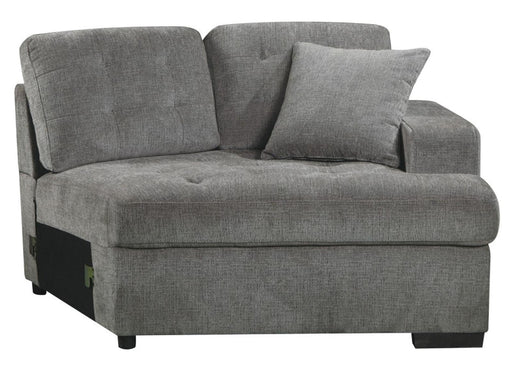 Logansport Right Side Cuddler with 1 Pillow in Gray 9401GRY-RU - Home Furniture And More (Brentwood, MD)