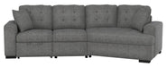 Logansport Right Side Cuddler with 1 Pillow in Gray 9401GRY-RU - Home Furniture And More (Brentwood, MD)