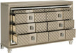 Loudon 8 Drawer Dresser in Champagne Metallic 1515-5 - Home Furniture And More (Brentwood, MD)