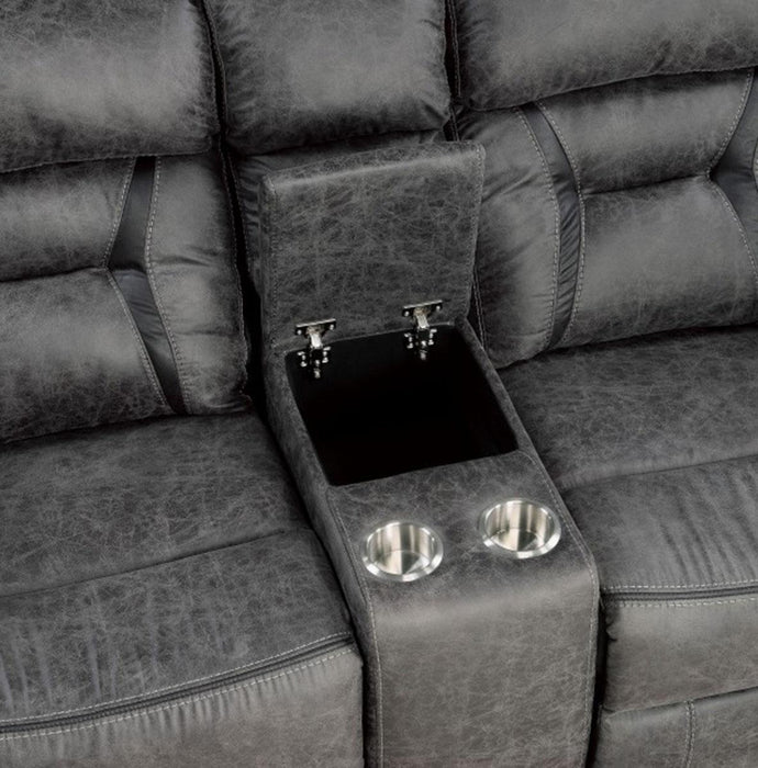 Madrona Hill Double Reclining Loveseat in Gray 9989GY-2 - Home Furniture And More (Brentwood, MD)