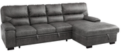 Michigan Sectional with Pull Out Bed and Right Chaise in Dark Gray 9407DG*2RC3L - Home Furniture And More (Brentwood, MD)
