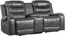 Putnam Power Double Reclining Loveseat in Gray 9405GY-2PW - Home Furniture And More (Brentwood, MD)