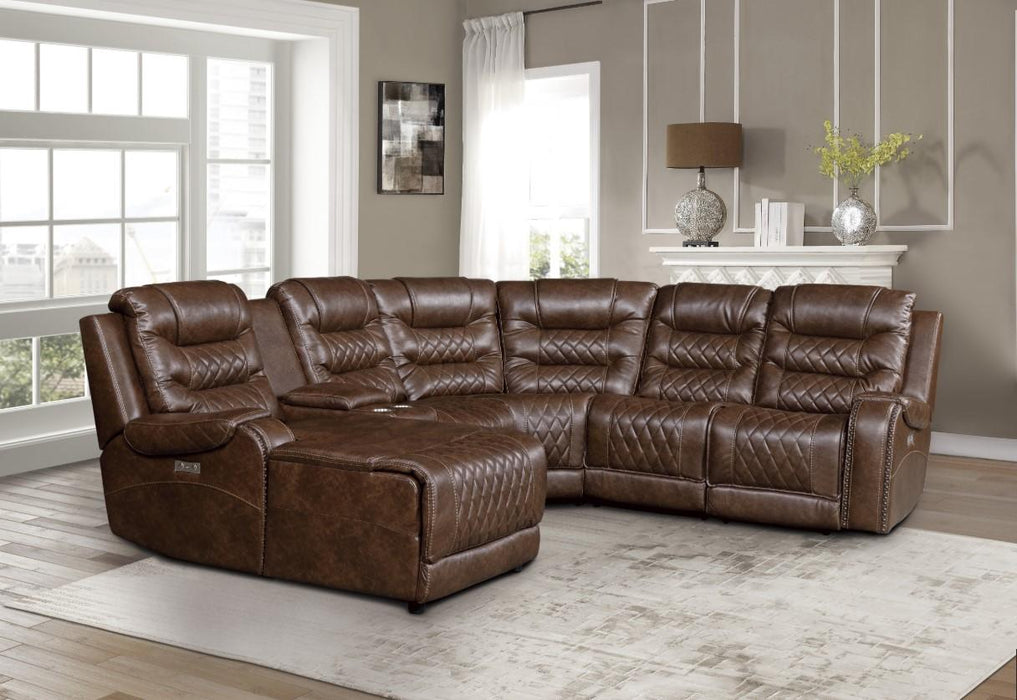 Putnam Power Armless Reclining Chair in Brown 9405BR-ARPW - Home Furniture And More (Brentwood, MD)