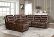 Putnam Power Armless Reclining Chair in Brown 9405BR-ARPW - Home Furniture And More (Brentwood, MD)