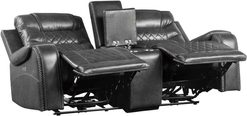Putnam Power Double Reclining Loveseat in Gray 9405GY-2PW - Home Furniture And More (Brentwood, MD)