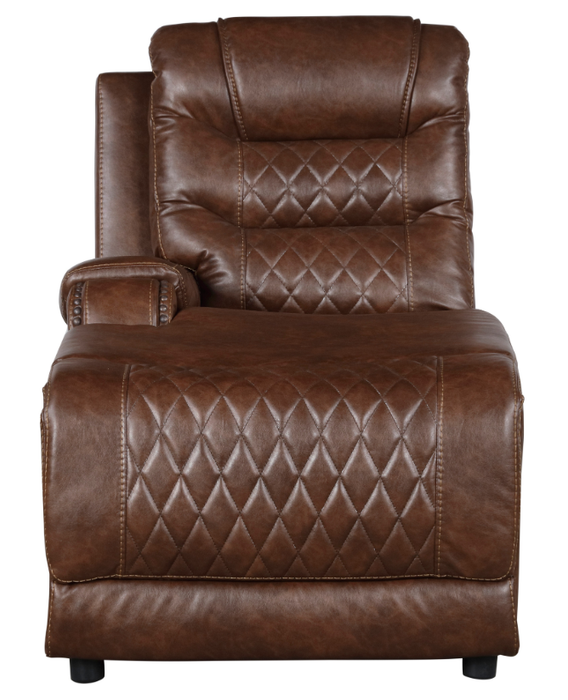Putnam Power Left Side Reclining Chaise with USB Port in Brown 9405BR-LCPW - Home Furniture And More (Brentwood, MD)