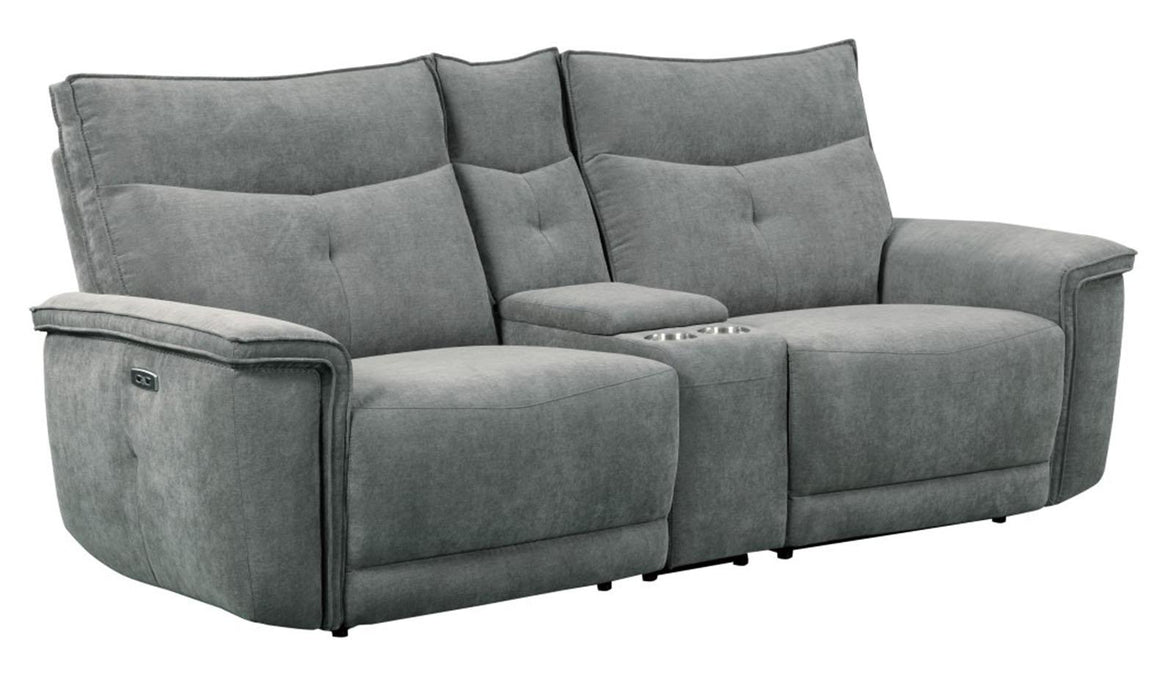 Tesoro Power Double Reclining Loveseat in Dark Gray 9509DG-2CNPWH* - Home Furniture And More (Brentwood, MD)