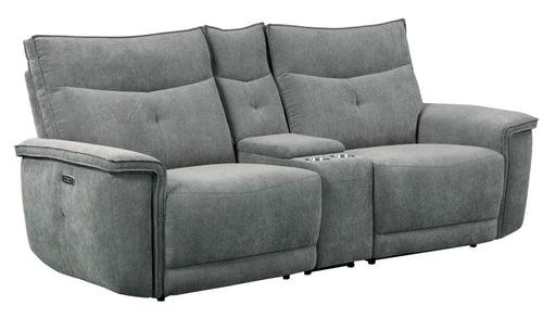 Tesoro Power Double Reclining Loveseat in Dark Gray 9509DG-2CNPWH* - Home Furniture And More (Brentwood, MD)