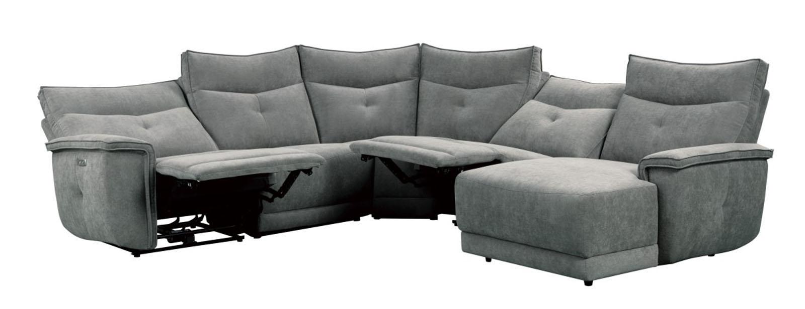 Tesoro Right Side Chaise in Dark Gray 9509DG-5R - Home Furniture And More (Brentwood, MD)