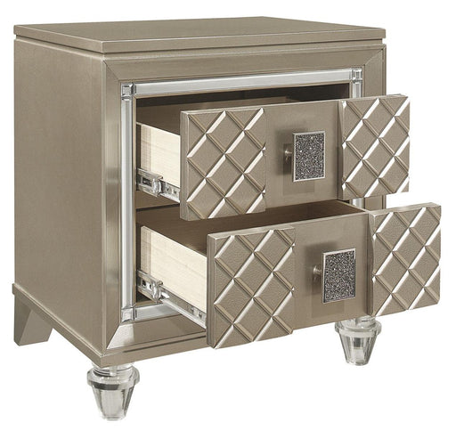Youth Loudon 2 Drawer Nightstand in Champagne Metallic B1515-4 - Home Furniture And More (Brentwood, MD)