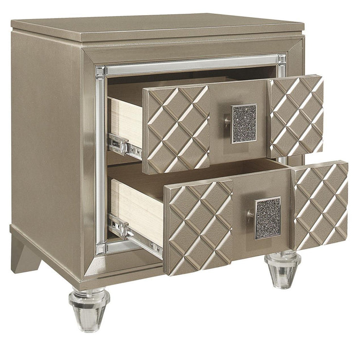 Youth Loudon 2 Drawer Nightstand in Champagne Metallic B1515-4 - Home Furniture And More (Brentwood, MD)