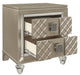 Youth Loudon 2 Drawer Nightstand in Champagne Metallic B1515-4 - Home Furniture And More (Brentwood, MD)