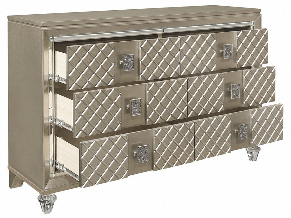 Youth Loudon 6 Drawer Dresser in Champagne Metallic B1515-5 - Home Furniture And More (Brentwood, MD)