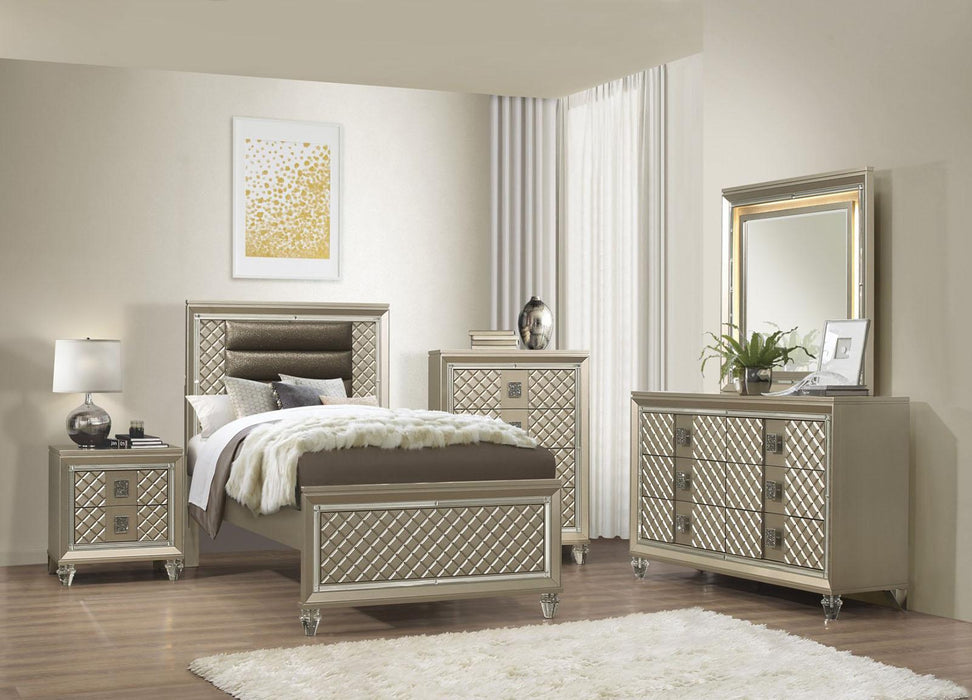 Youth Loudon 4 Drawer Chest in Champagne Metallic B1515-9 - Home Furniture And More (Brentwood, MD)