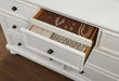 Laurelin 7 Drawer Dresser in White 1714W-5 - Home Furniture And More (Brentwood, MD)