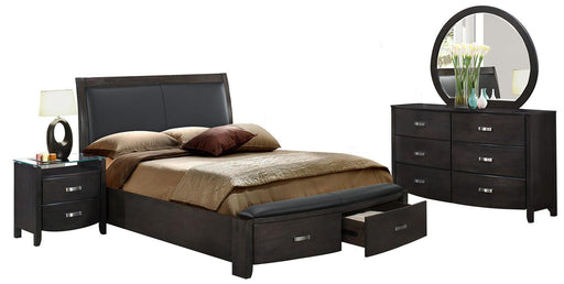 Lyric Queen Sleigh Storage Bed in Brownish Gray 1737NGY-1 - Home Furniture And More (Brentwood, MD)