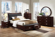 Lyric Queen Sleigh Storage Bed in Dark Espresso 1737NC-1 - Home Furniture And More (Brentwood, MD)