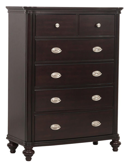 Marston 5 Drawer Chest in Dark Cherry 2615DC-9 - Home Furniture And More (Brentwood, MD)
