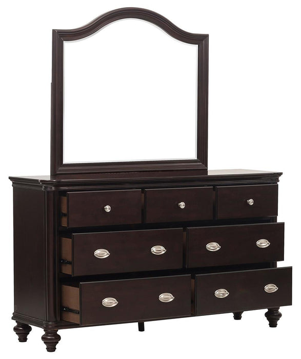 Marston Mirror in Dark Cherry 2615DC-6 - Home Furniture And More (Brentwood, MD)