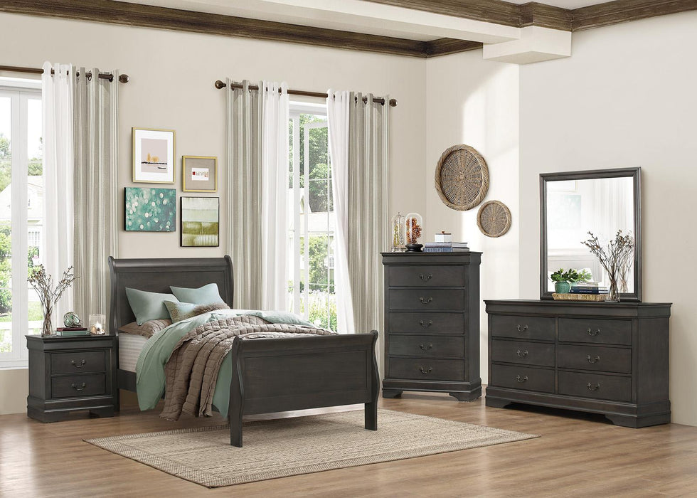 Mayville Full Sleigh Bed in Gray 2147FSG-1 - Home Furniture And More (Brentwood, MD)