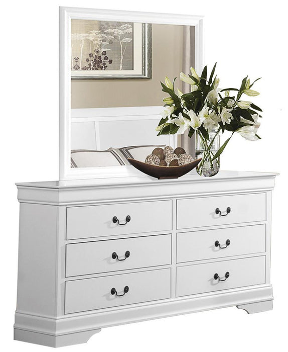 Mayville 6 Drawer Dresser in White 2147W-5 - Home Furniture And More (Brentwood, MD)