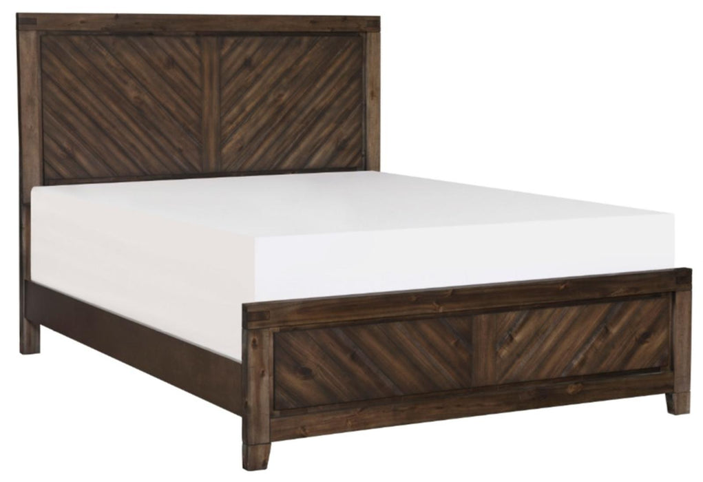 Parnell Queen Panel Bed in Rustic Cherry 1648-1* - Home Furniture And More (Brentwood, MD)